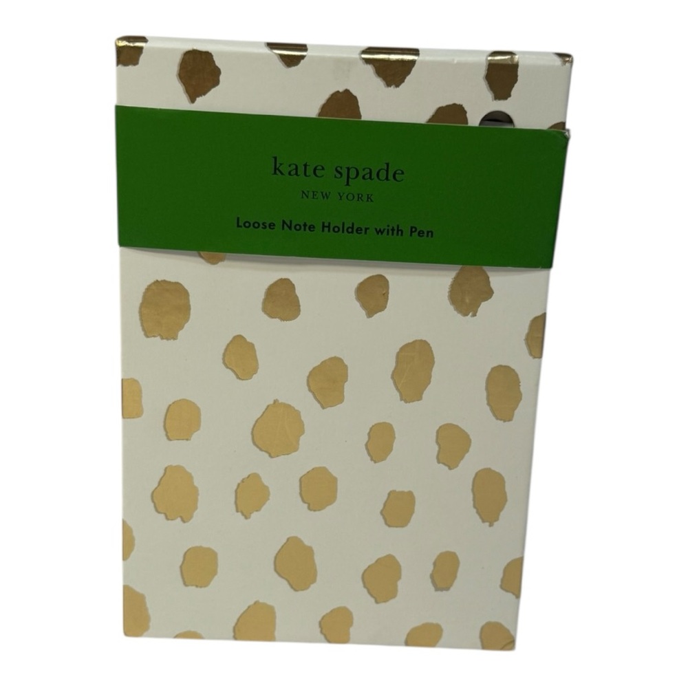kate spade new york Gold Flamingo Dot Loose Note Holder NEW (no pen)